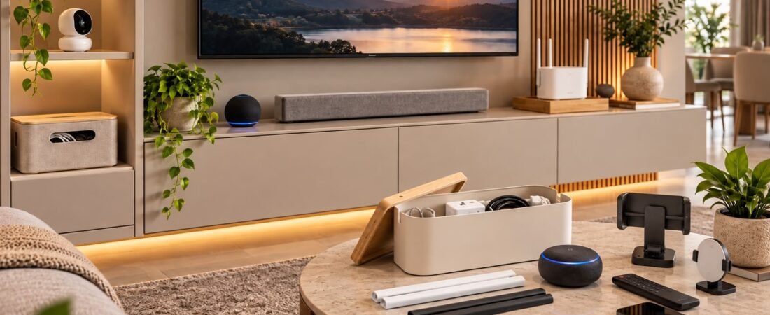 5 Formas de Esconder Dispositivos Inteligentes na Decoração da Sala