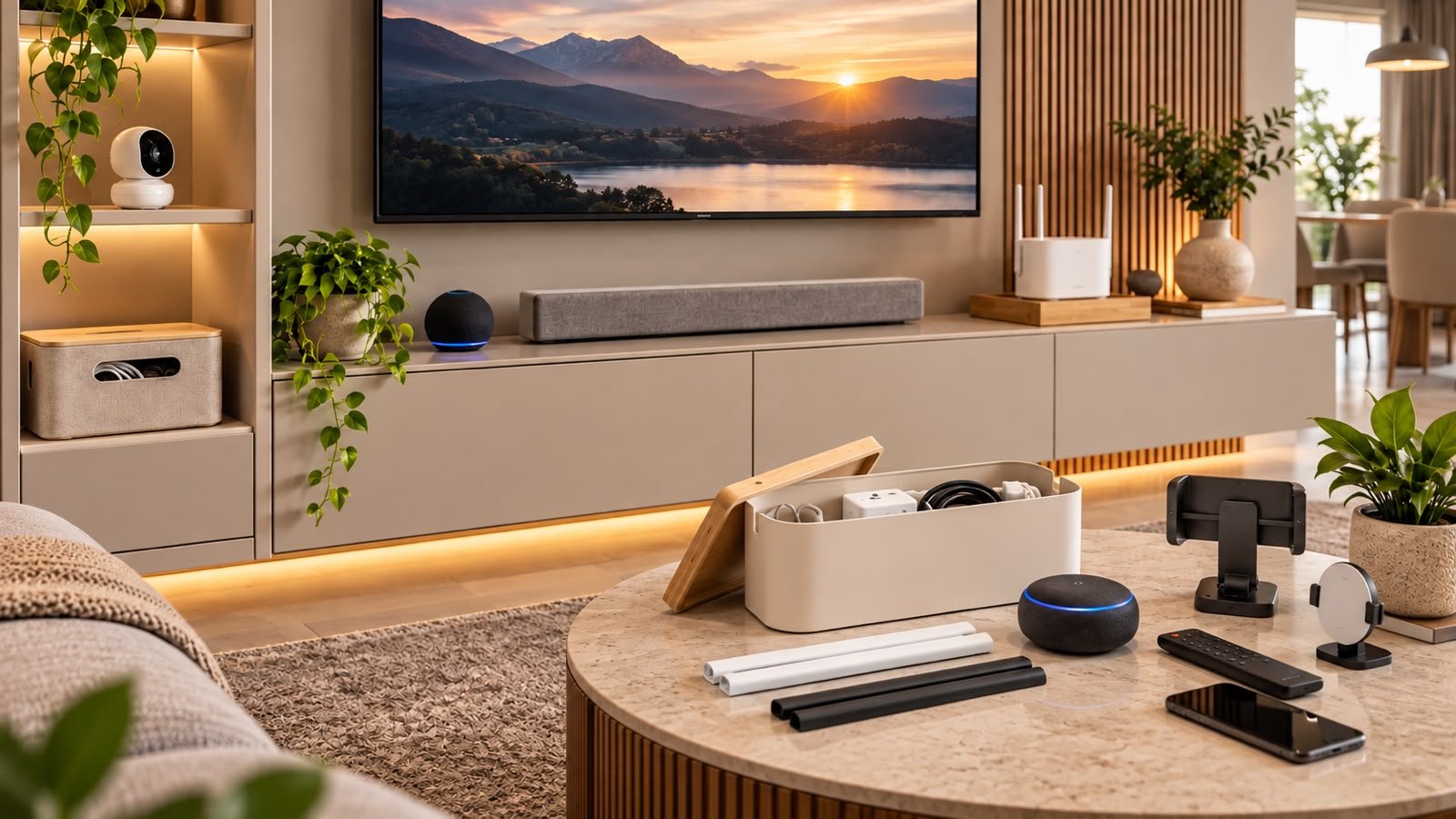 5 Formas de Esconder Dispositivos Inteligentes na Decoração da Sala