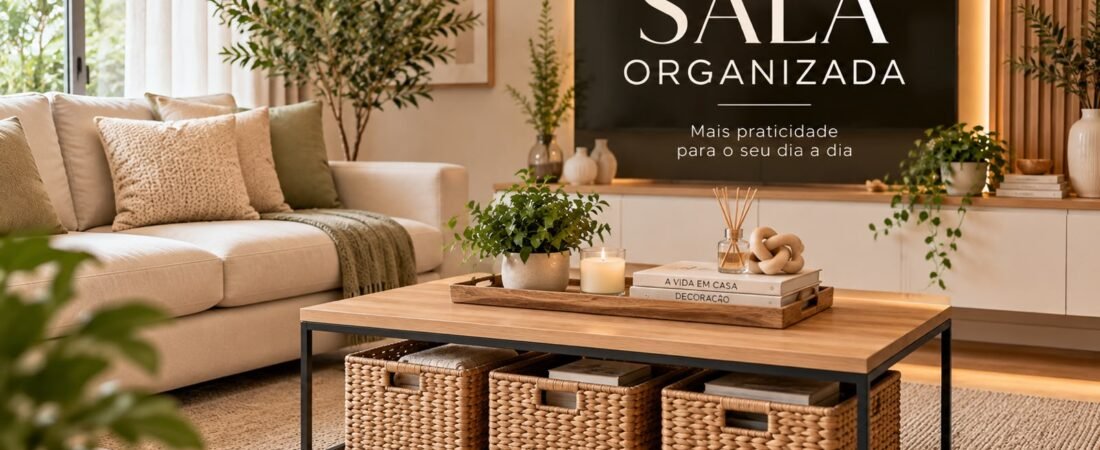 Sala organizada: ideias simples para deixar o ambiente bonito, leve e funcional